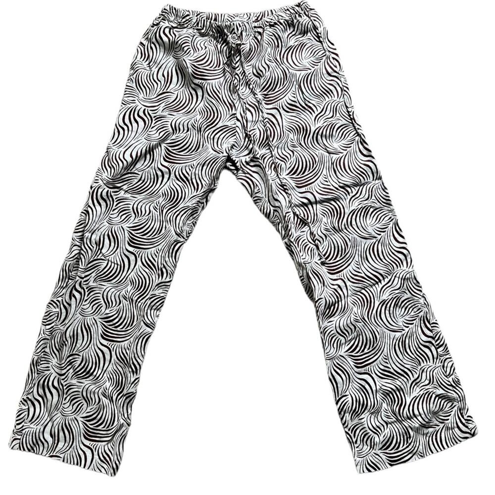 Reformation Brow  & White Swirl Print Trousers